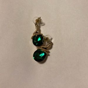 3/$10 SALE Green Snake Earrings
